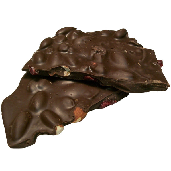 Cranberry Almond Bark- Extra Dark (72% Cocoa) Chocolate