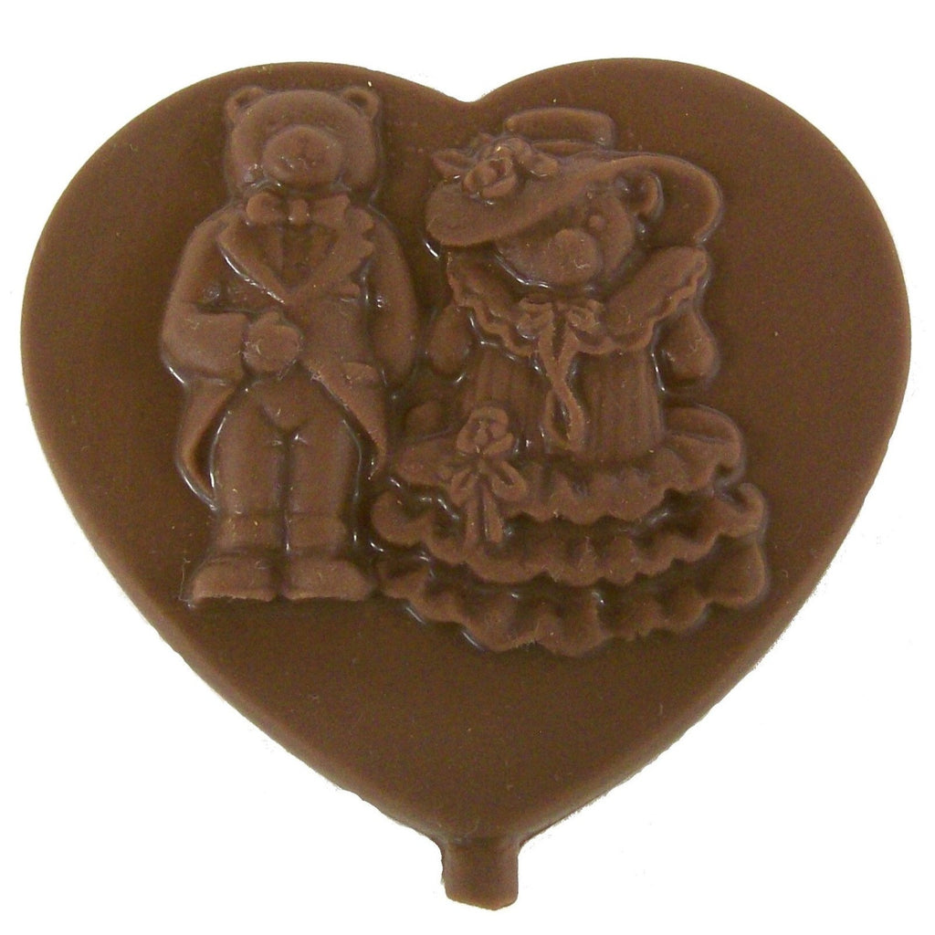 Bear Bride & Groom Heart Pop