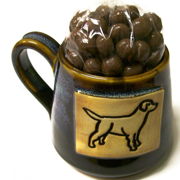 Henry Krause Handmade Mug- Filled with Choc. Covered Coffee Beans