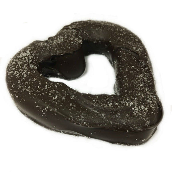 Chocolate Dipped Sea Salt Caramel Heart