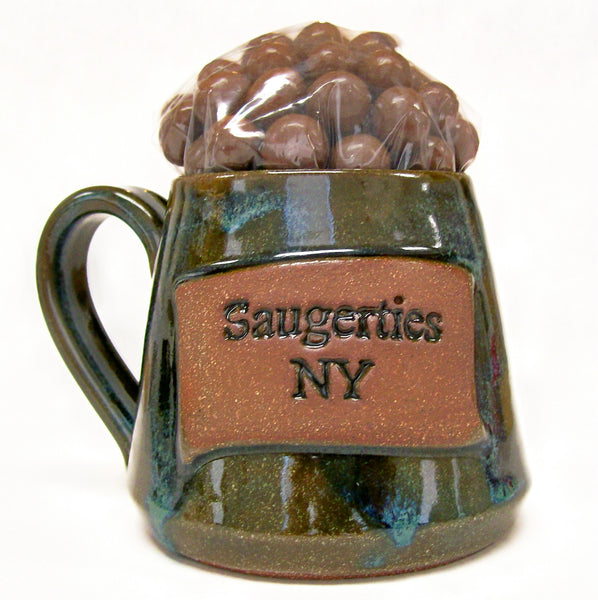 Saugerties Handmade Mug - Filled With Choc. Covered Coffee Beans
